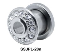 Round Rhinestone Plugs and Tunnels JPL-20n
